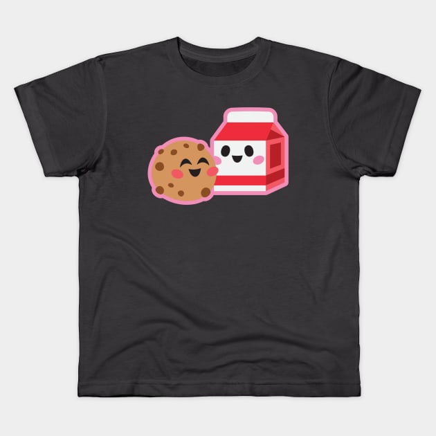 Cookie and Milk Kids T-Shirt by KarmicKal
